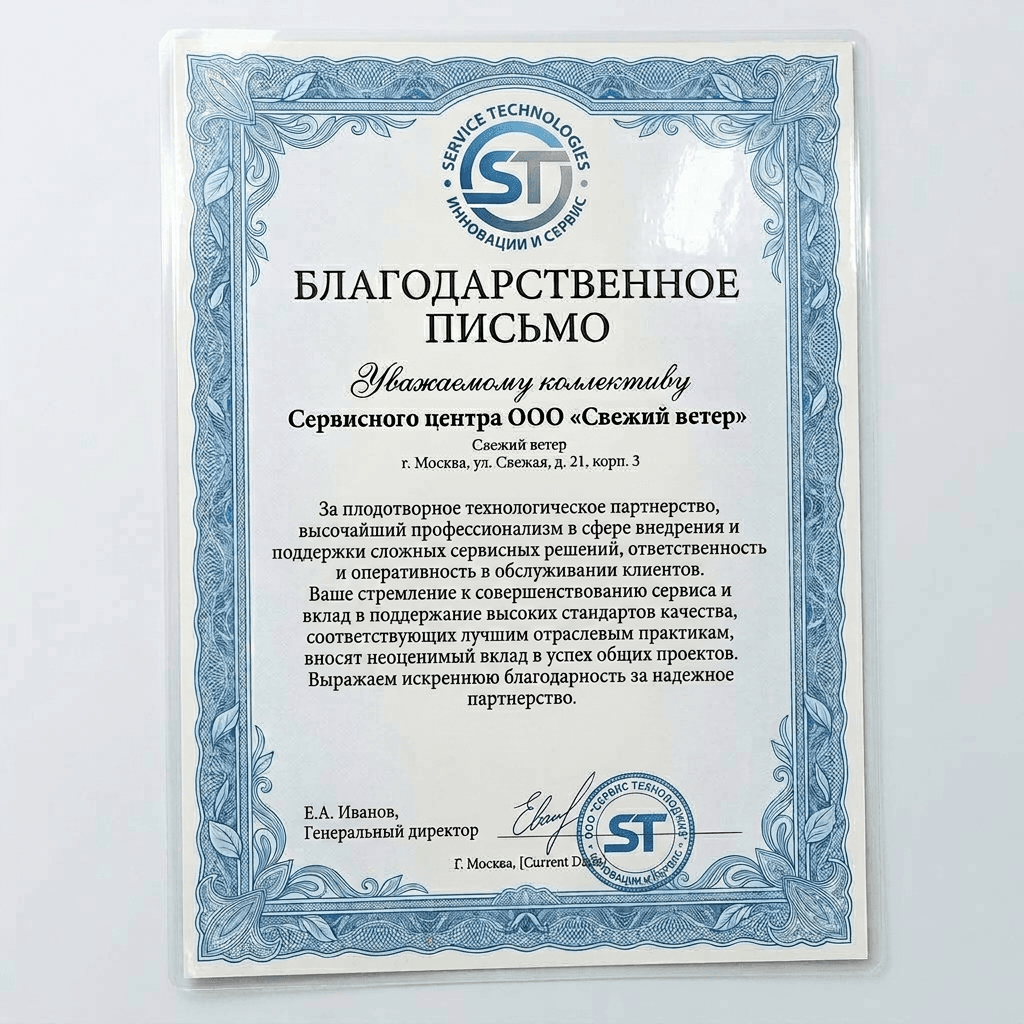 Благодарность от OnePlus Technologies